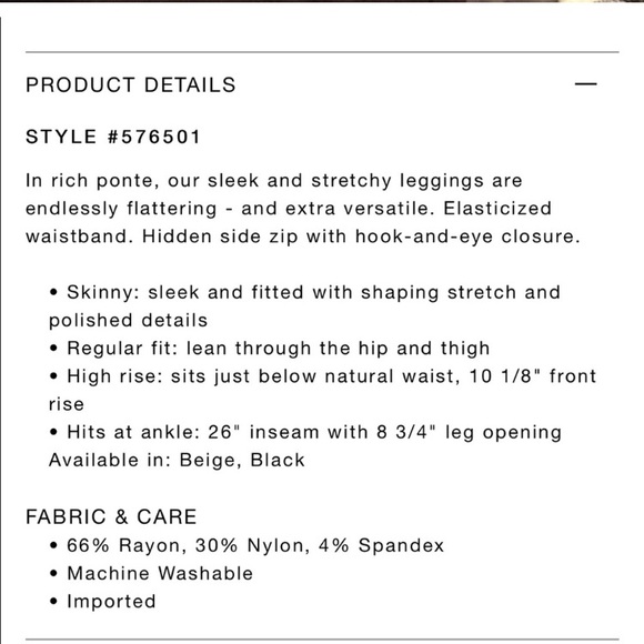 NWT Ann Taylor The Side Zip legging - Picture 10 of 10